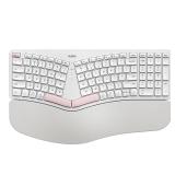 Nulea RT05B Wireless Ergonomic Keyboard, Split Keyboard with Cushioned Wrist Rest, Bluetooth and USB Connectivity, USB-C Rechargeable, Compatible with Windows Mac