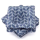 Cunhill 4 Pcs Cotton Microwave Bowl Cozy Holders for Hot Food Hot Pads Soup Bowl Potholders Heat Resistant Multipurpose Quilted Safe Holders for Kitchen Plate Supply(Dark Gray,Striped)