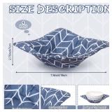 Cunhill 4 Pcs Cotton Microwave Bowl Cozy Holders for Hot Food Hot Pads Soup Bowl Potholders Heat Resistant Multipurpose Quilted Safe Holders for Kitchen Plate Supply(Dark Gray,Striped)