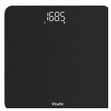 Vitafit Scale for Body Weight, High Accuracy 0.1lb by Our Professional Factory Since 2001, Digital Weight Scale LED and Step On, 3*AAA Batteries Included, 400lb182kg, Spray Silver Black