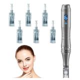 Microneedling Stamp Pen, Derma Stamp Pen, 0.25mm DermaStamp System, Derma Roller Alternative, Microneedle Micro Needle Skin Care Tool for Men Women Home Use