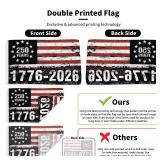 Probsin 250 Anniversary Flag 3x5 Ft 250 Years 1776-2026 America 250th Anniversary Patriotic Yard Signs Party Supplies Hanging Decor for Room House Welcome Photo Backdrop with Brass Grommets