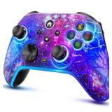 Wireless Switch Pro Controller for Nintendo SwitchOLEDLiteSwitch 2, 1200mAh Rechargeable Switch Controllers with 10 Colors LED and Cool Galaxy Nebula Design, Wake Up, Turbo, Vibration, Motion Control