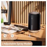 SmartDevil Portable Mini Humidifier, 500ml Desk Plant Humidifier, USB Personal for Bedroom, Office with Night Light, 2 Mist Modes, Black
