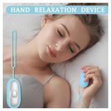 GOQELK Compact Handheld Sleep Device - Relaxation Tool for Improved Sleep, Mood and Focus, Adjustable Massage Intensity, Portable and Easy to Carry?Blue?