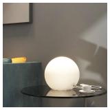 Rokinii Casa 6 Inch Ball Table Lamp with Glass Shade, Ball Light Bookshelf Lamp for Bedroom, Dorm, Office and Bedroom Bookshelf Reading Decoration, Without Bulb