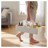 dinrgo Bath caddy for baby,Bathroom Makeup organizer Countertop with Handle,Skincare Caddy for Vanity,Storage Box,bathtub storage,Bathroom Trays,Shower Caddies,Baby Bath Toy Organizer,Desktop storage