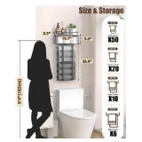 Aetyord Towel Racks for Bathroom 31inch Wall Mounted Towel Rack,Floating Shelf with Wood Plank,Towel Storage for Bathroom can Holds 6 Large Rolled Towels,All Black