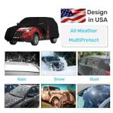 FiveFox Heavy Duty SUV Car Cover Custom Fit for Honda CRV, Toyota RAV4 1996-2024 2025, 10-Layers Waterproof All Weather Full Exterior Cover Rain Hail Outdoor Protector with Door Zipper and Cotton