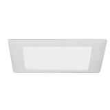 *See Minor Scratches* HALO 10P Recessed Ceiling Light Square Trim with Glass Albalite Lens, White,9.5\ L x 1.2\in W x 9.3\in Hin
