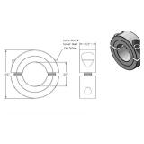 AZSSMUK 34\ Shaft Collar Double Split Clamp-on Carbon Steel with Set Screw 4-packedin