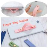 Weewooday 6 Pieces Phone Grip Holder Cell Phone Grip Strap Telescopic Finger Strap Stand Universal Finger Kickstand for Most Smartphones(Soft Colors)