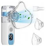 Regulation Name: Nebulizer Rechargeable Nebulizer with Self-Clean Mode, Digital Display and Adjustable Mist, Ultra-Quiet Portable Mesh Nebulizer Efficient for Home Travel Use