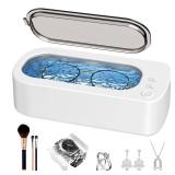 OSLTWI Ultrasonic Jewelry Cleaner Machine: 48KHz Ultra Sonic Cleaner for Jewelry,Eyeglass,Rings,Watch Band,Dentures,with Dual Cleaning Modes,350ML 304 Stainless Steel Tank,Gift for Wife,Mom,Daughter
