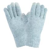 PATIKIL 8.7\ x 3.5\in Touchscreen Winter Gloves, 1 Pair Unisex Knit Gloves Touch Screen Texting Gloves Driving Warm Gloves in Common Size for Men Women, Light Greenin