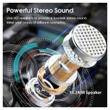 Jesebang Wireless Earbuds, Headphones Sport Bluetooth 5.4, Over Ear Buds with ENC Noise Canceling Mic, 50H Playback, LED Display, IP7 Ear Buds for Yoga Workout, Deep Black