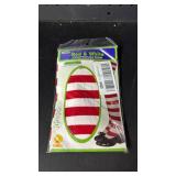 Leg Avenue Womenfts Nylon Striped Tights, WhiteRed, One Size