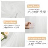 Wokceer Wedding Arch Draping Fabric 28.7\ x 20FT Ivory Drapes Sheer Fabric Backdrop Arch Draping Fabrics for Wedding Ceremony Birthday Party Bridal Shower Decorationin