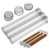 KEJIAR Cigar Tube, 3 Cigar Travel Cigar Case with Gel Cigar Humidifier and Airtight Silicone Seal, Cigar Case Gift for Men (2)