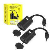 Minoston Outdoor Smart Plug, Matter Smart Plug, Smart Home Wi-Fi Outlet IP65 Waterproof, Compatible with Alexa, Apple Home, SmartThings, Google Home, Smart Life, IP65 Waterproof, 2.4Ghz, 2 Pack