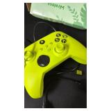 WandO Wireless Controller for With Xbox One, Xbox Series XS, Xbox One XS, PC, With RGB LED Light, Mappable Buttons, With 2.4GHZ Wireless Adapter Gamepad (Electric Volt)