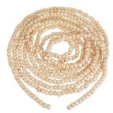 WILLBOND 16 Feet Christmas Wood Bead Garland Wooden Bead Garland for Christmas Tree Holiday Decoration (Wood Color)