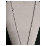 Geometric Brown Lucite Pendant Necklace with Silver Chain