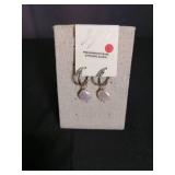 Freshwater Pearl Sterling Silver Hoop Earrings