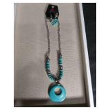 Paparazzi Turquoise Circle Pendant Necklace