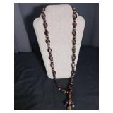 Handcrafted Stone and Wood Bead Necklace
