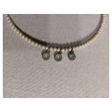 Pearl Necklace with Chinese Coin Charms