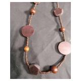 Geometric Copper Bead Necklace