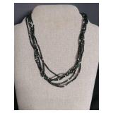Multi-Strand Glass Bead Necklace