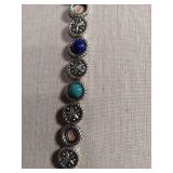 Southwestern Style Multi-Stone Toggle Bracelet