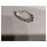 Southwestern Style Multi-Stone Toggle Bracelet