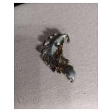 Sterling Silver Feather Brooch Pin