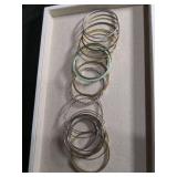 Mixed Metal Bangle Bracelet Set