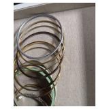 Mixed Metal Bangle Bracelet Set