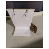 Silver Cone Dangle Earrings with Wood Beads