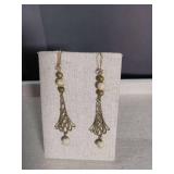 Art Deco Style Pearl Drop Earrings