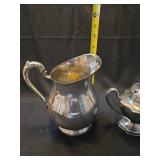Silver Plated Tea Service Set - Pitcher and Teapot