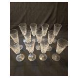 Crystal Champagne Flutes and Pitcher Set