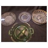 Crystal Pressed Glass Plates Collection
