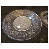 Crystal Pressed Glass Plates Collection
