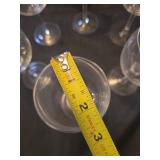 Cut Crystal Wine Glasses with Leaf Pattern - Set of 6
