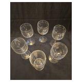 Crystal Wine Glasses with Etched Leaf Pattern - Set of 6