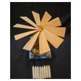 German Christmas Pyramid Nativity Scene with Candles