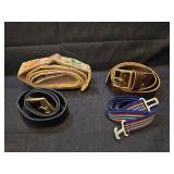 Belt Collection - Floral Embroidered, Leather, and Nautical Anchor