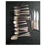 Art Deco Style Silverplate Flatware Set