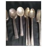 Art Deco Style Silverplate Flatware Set